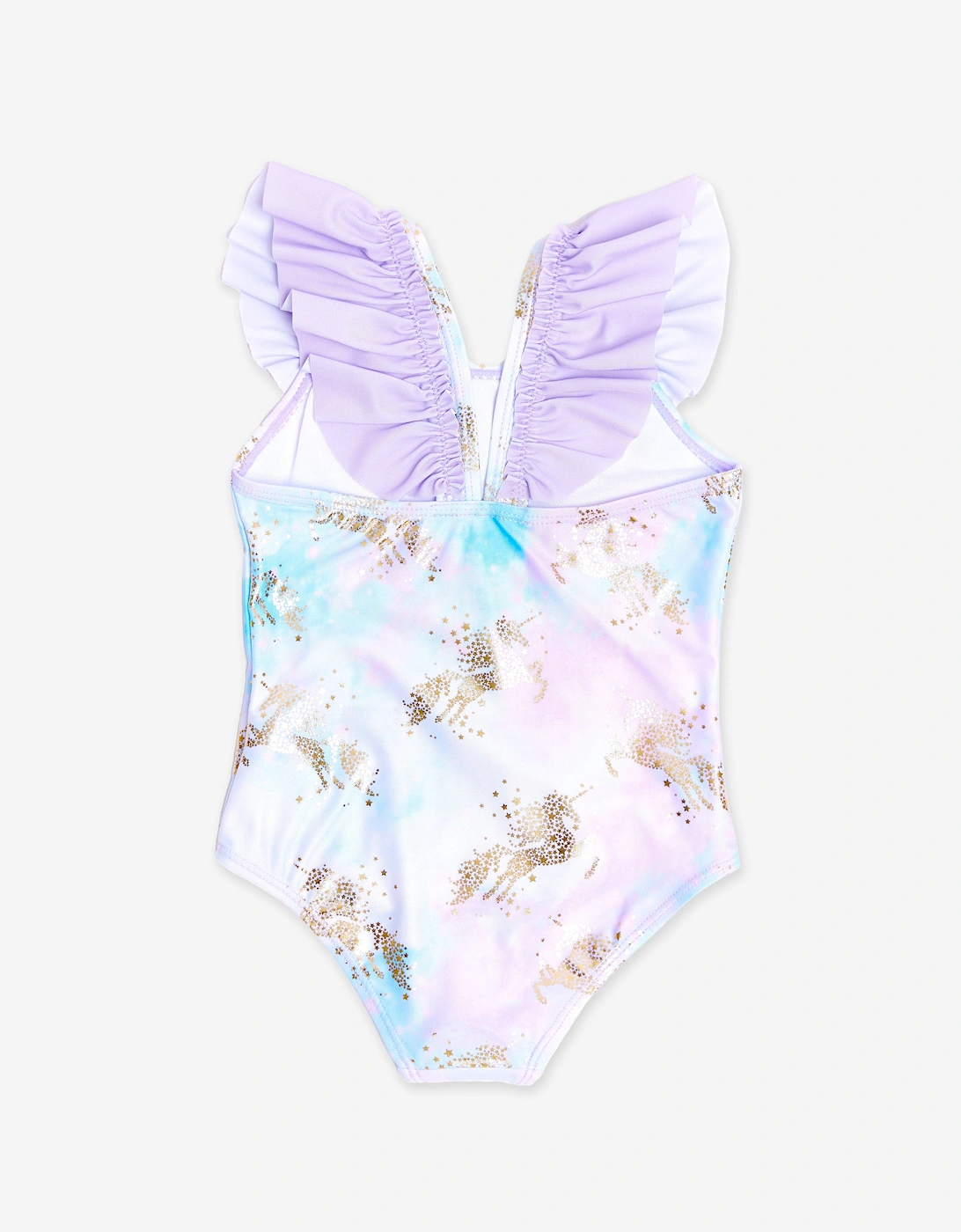 Girls Unicorn Swimsuit in Purple (UPF50+)