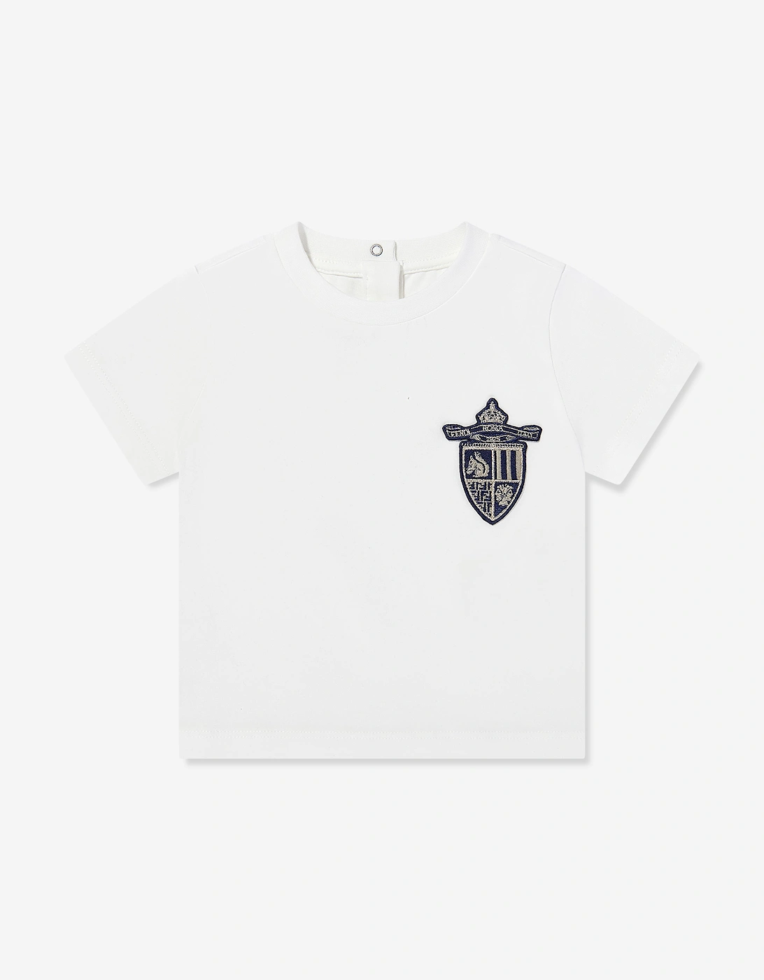 Baby Boys Shield T-Shirt in White, 5 of 4