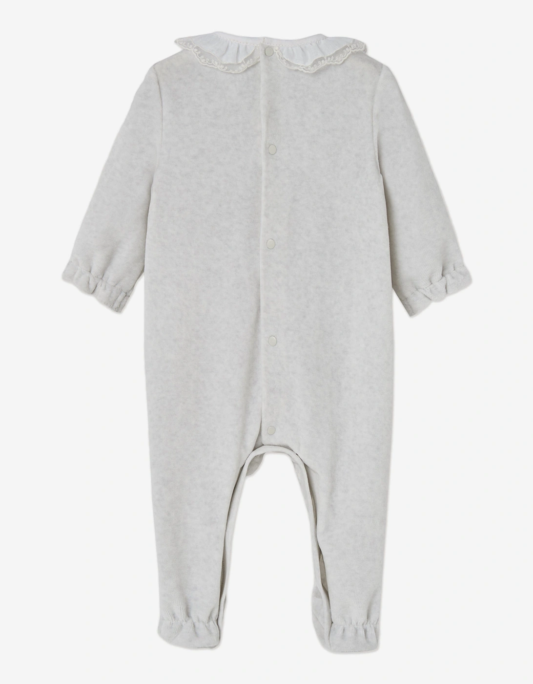 Baby Girls Cotton Babygrow in Grey