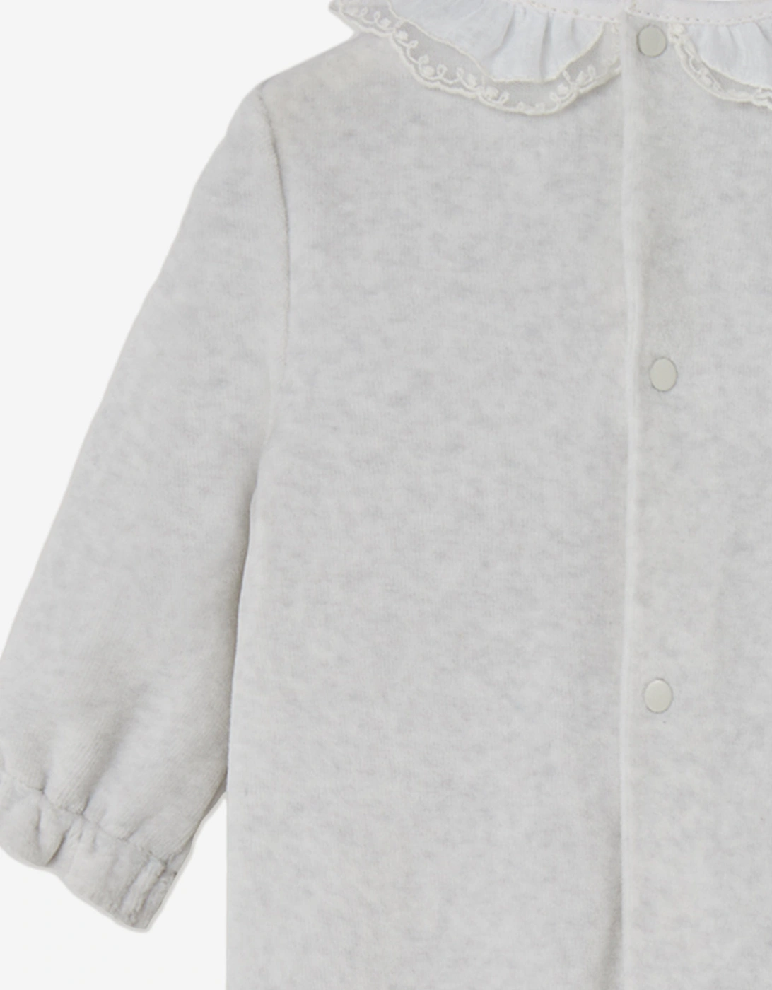 Baby Girls Cotton Babygrow in Grey