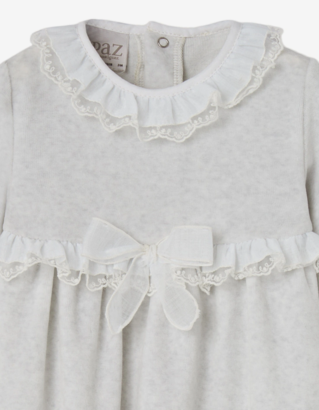 Baby Girls Cotton Babygrow in Grey