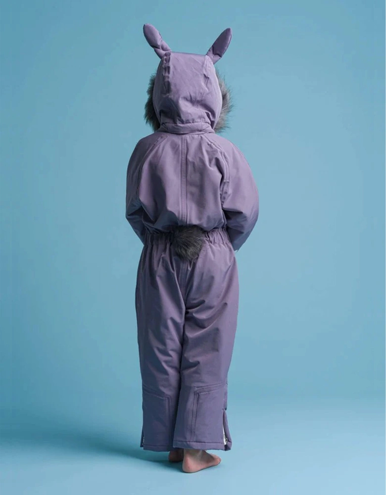 Girls Hop The Bunny Snowsuit in Purple