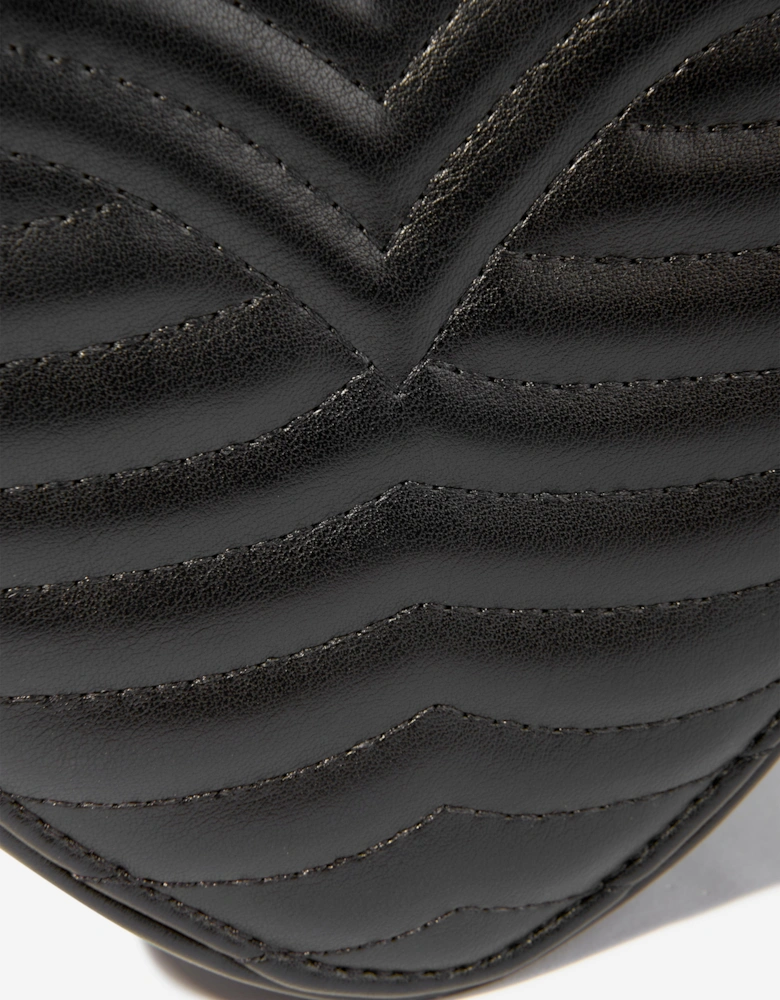 Girls Heart Crossbody Bag in Black (16cm)