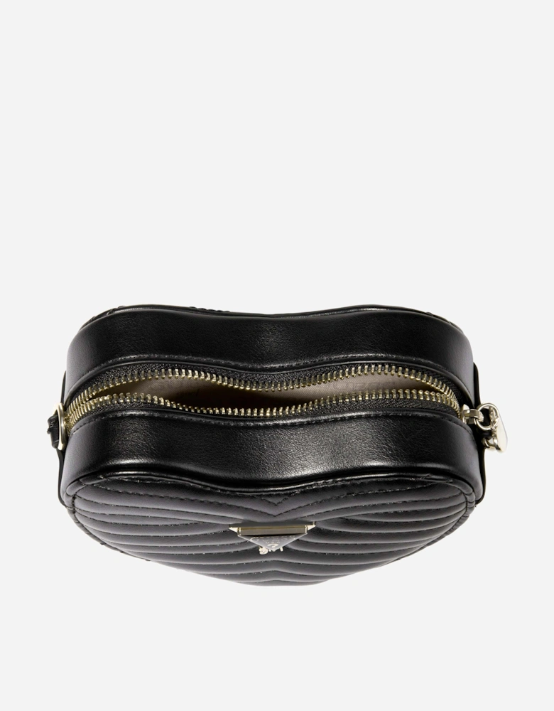 Girls Heart Crossbody Bag in Black (16cm)