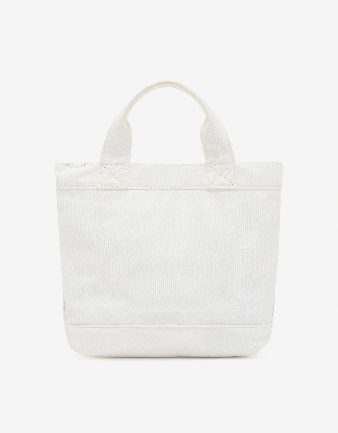 Girls Canvas Logo Tote Bag in Ivory (29cm)