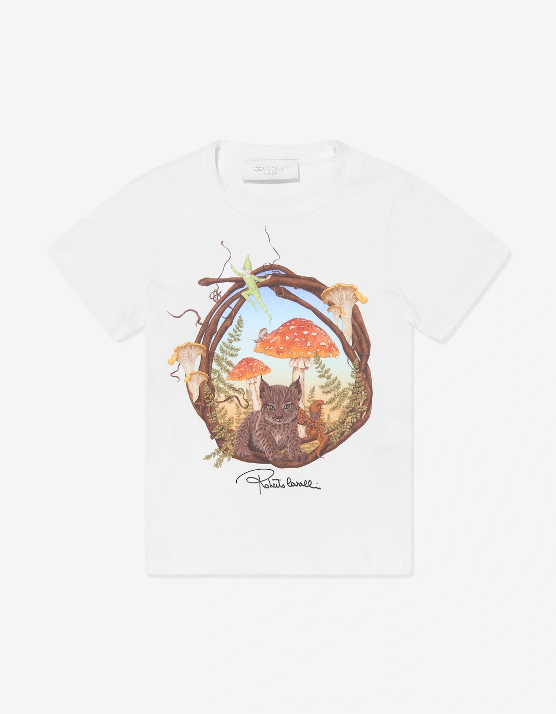 Girls Woodland T-Shirt in White, 5 of 4
