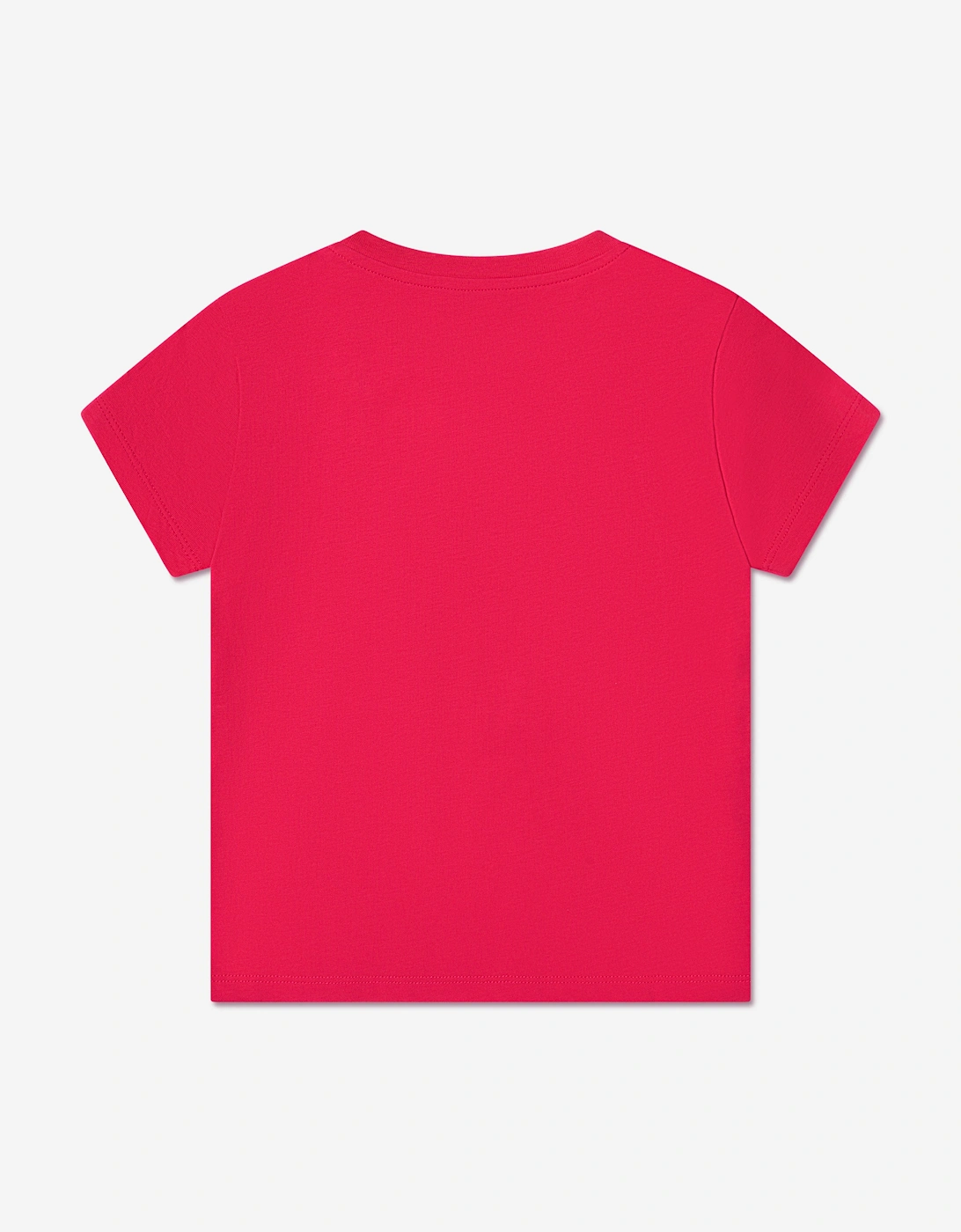 Enfant Girls Embroidered Logo T-Shirt in Red