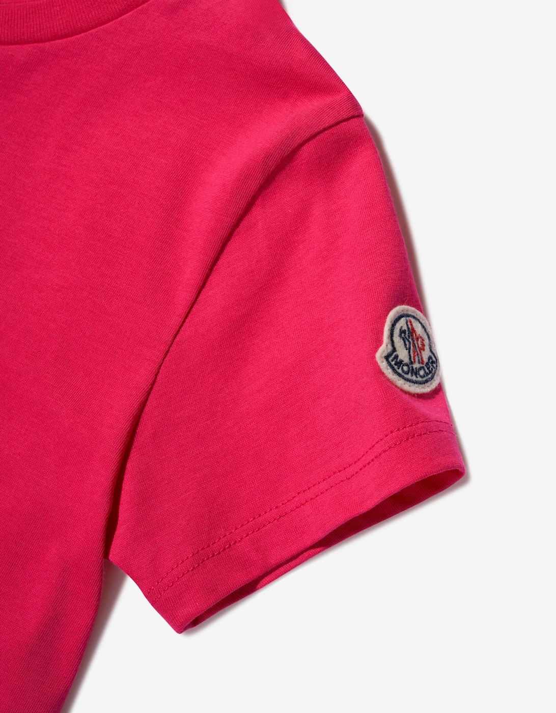 Enfant Girls Embroidered Logo T-Shirt in Red