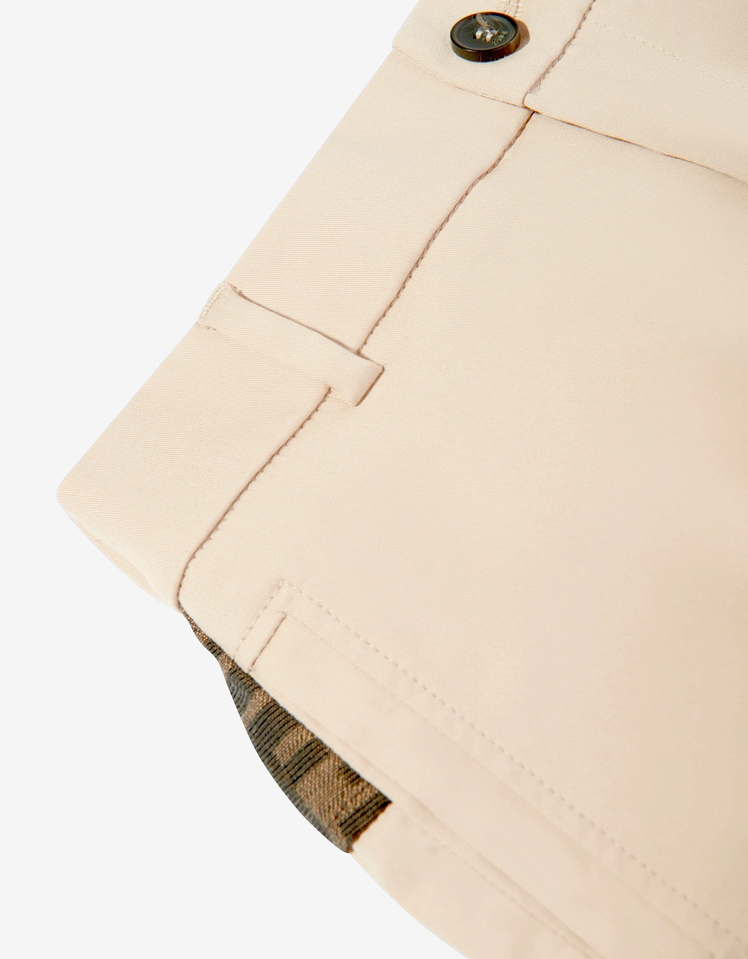 Boys Stretch Gabardine Trousers in Beige
