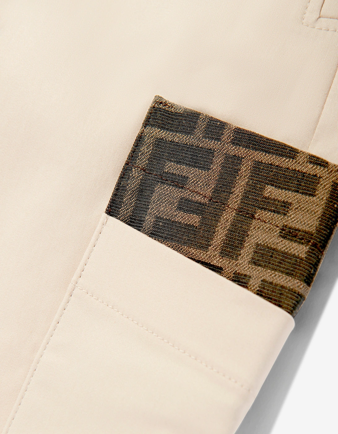 Boys Stretch Gabardine Trousers in Beige