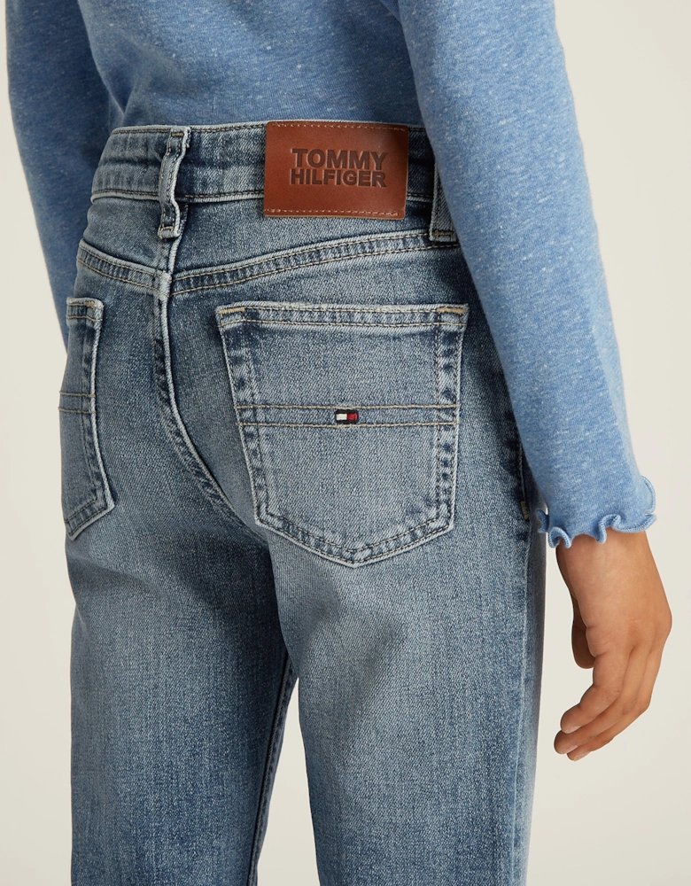 Girls Vintage Flared Jeans in Blue