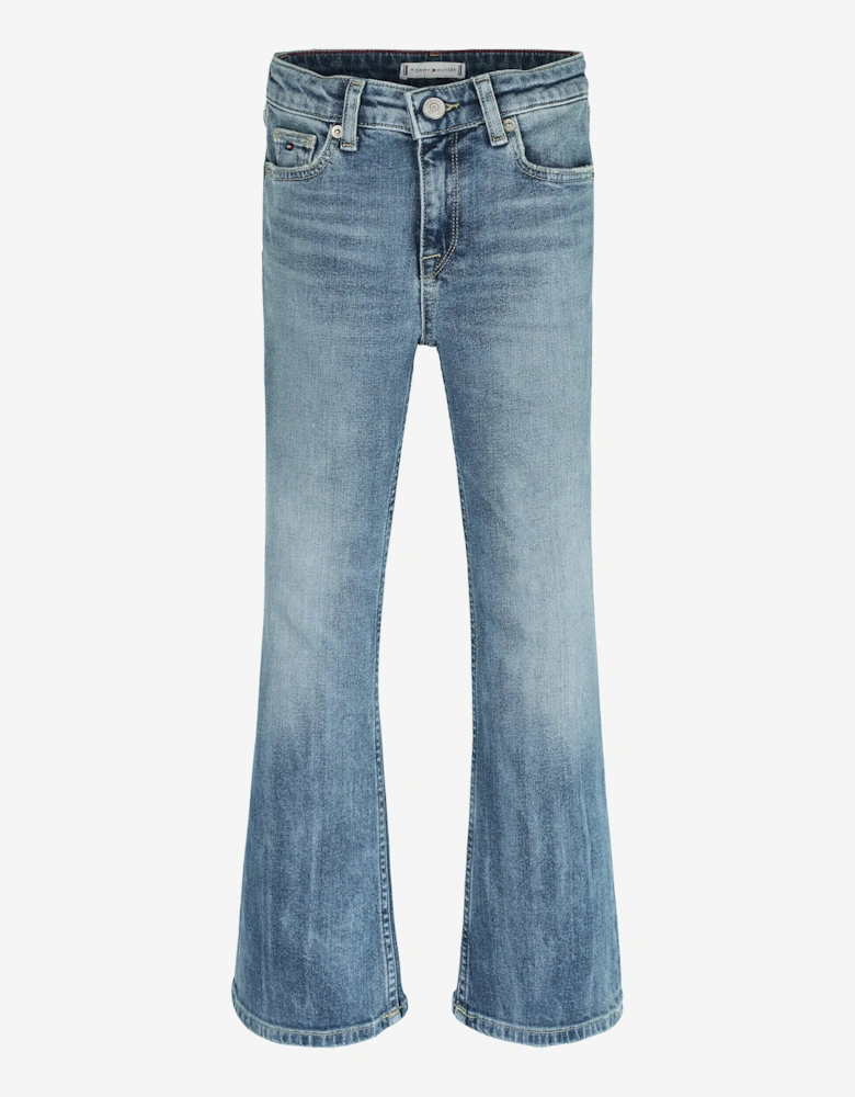 Girls Vintage Flared Jeans in Blue