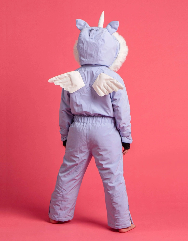 Girls Sparkle The Unicorn Snowsuit in Purple