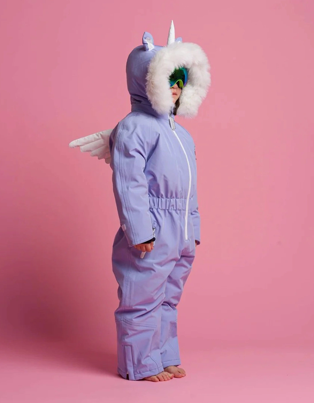 Girls Sparkle The Unicorn Snowsuit in Purple, 5 of 4