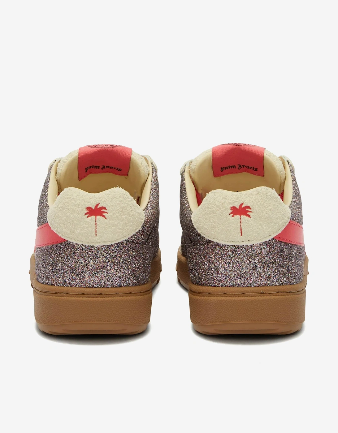 Girls Palm Beach University Glitter Trainers in Silver