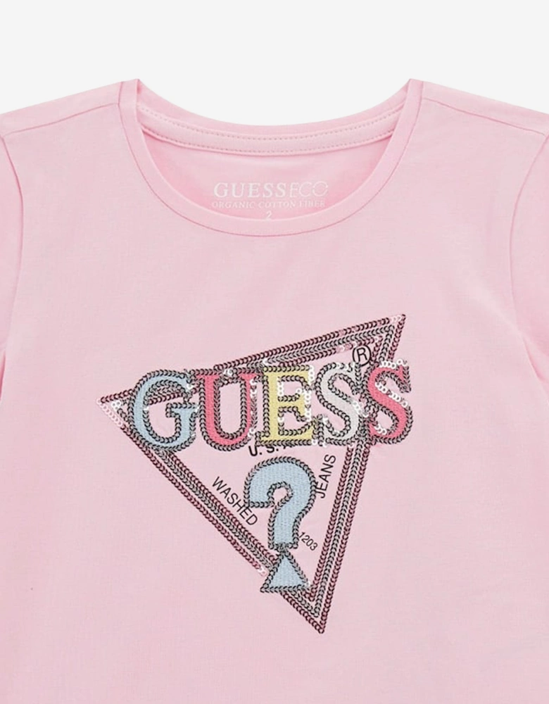 Girls High Low T-Shirt in Pink
