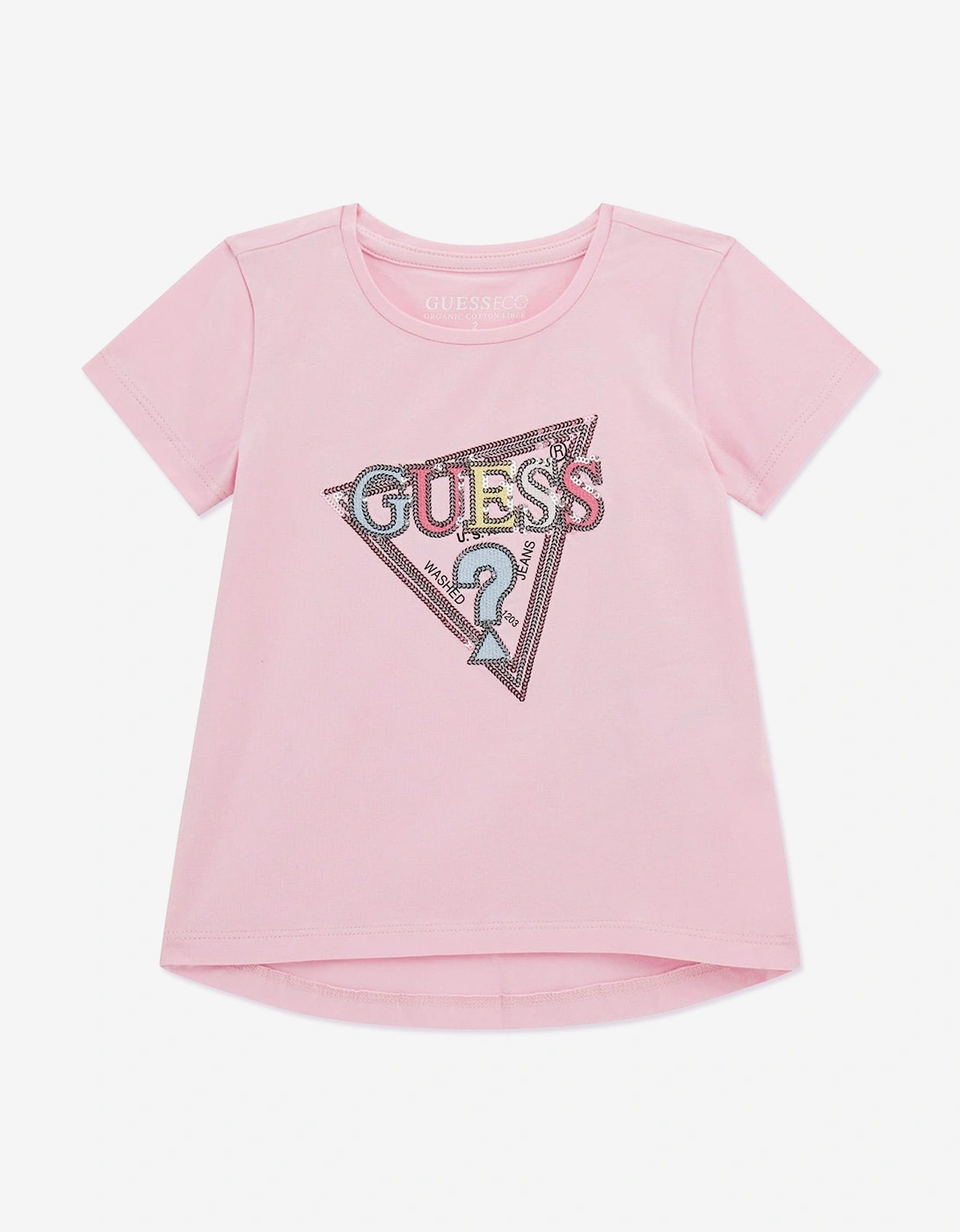 Girls High Low T-Shirt in Pink, 5 of 4