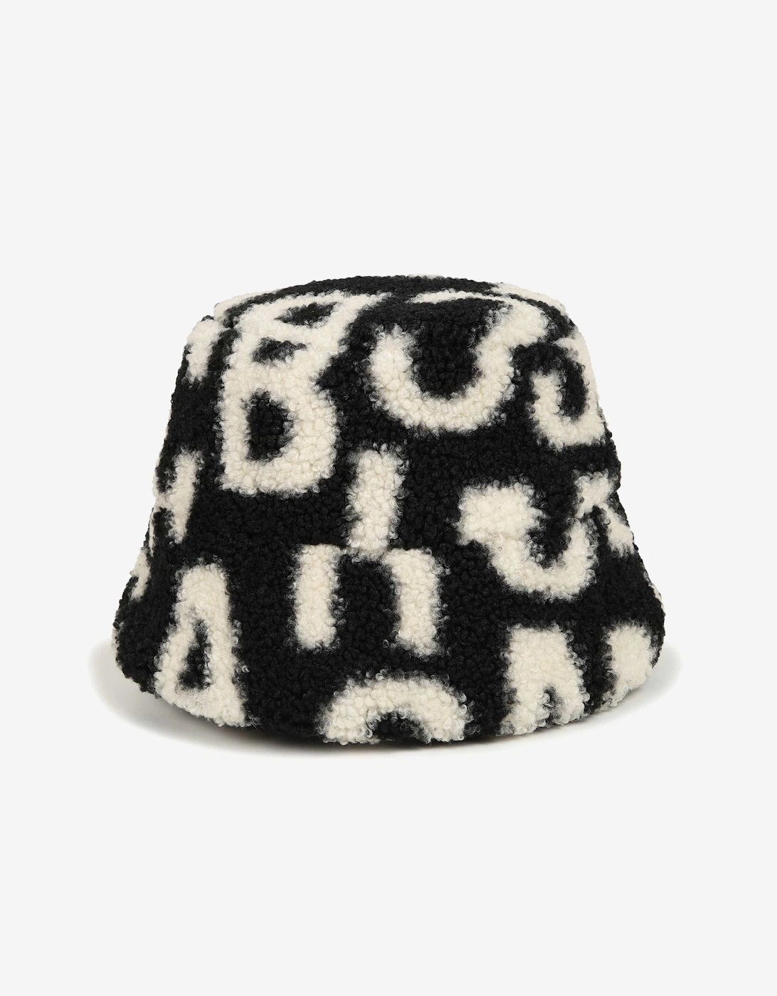 Kids Faux Shearling Bucket Hat in Black