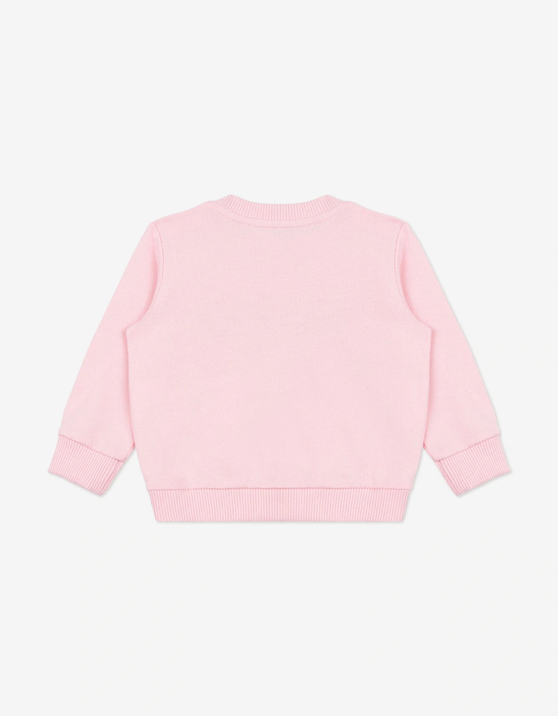 Baby Girls Teddy Bear Logo Sweatshirt in Pink