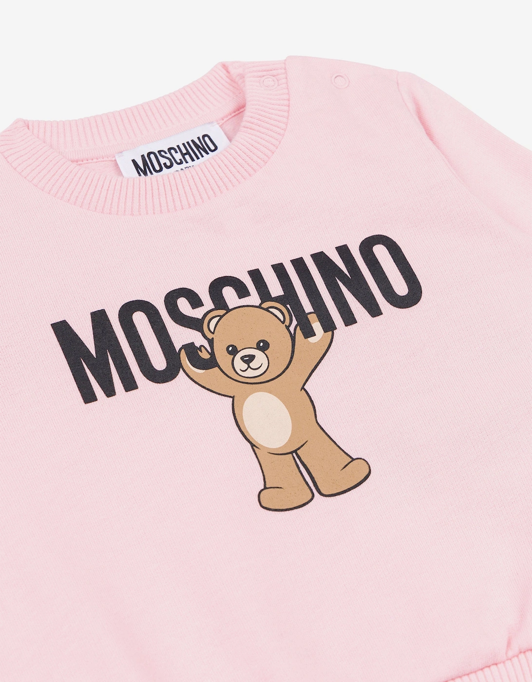 Baby Girls Teddy Bear Logo Sweatshirt in Pink