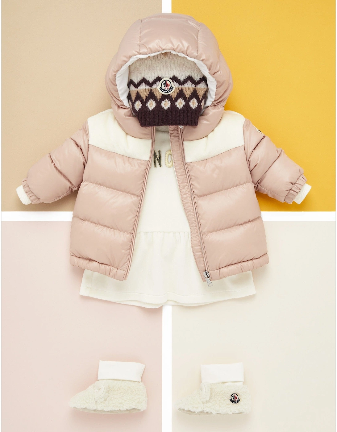 Enfant Baby Girls Down Padded Lakisha Jacket in Pink