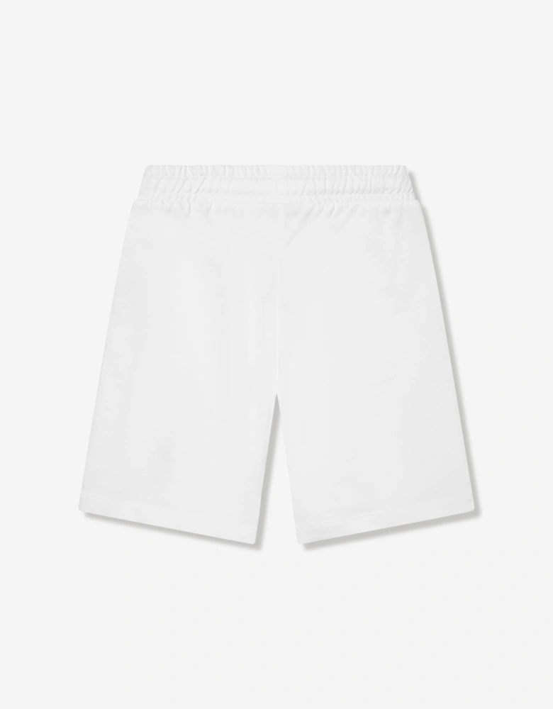Boys Teddy Bear Logo Shorts in White