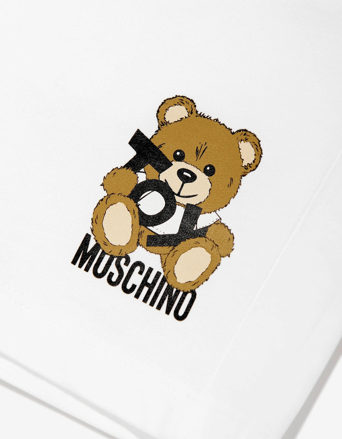 Boys Teddy Bear Logo Shorts in White