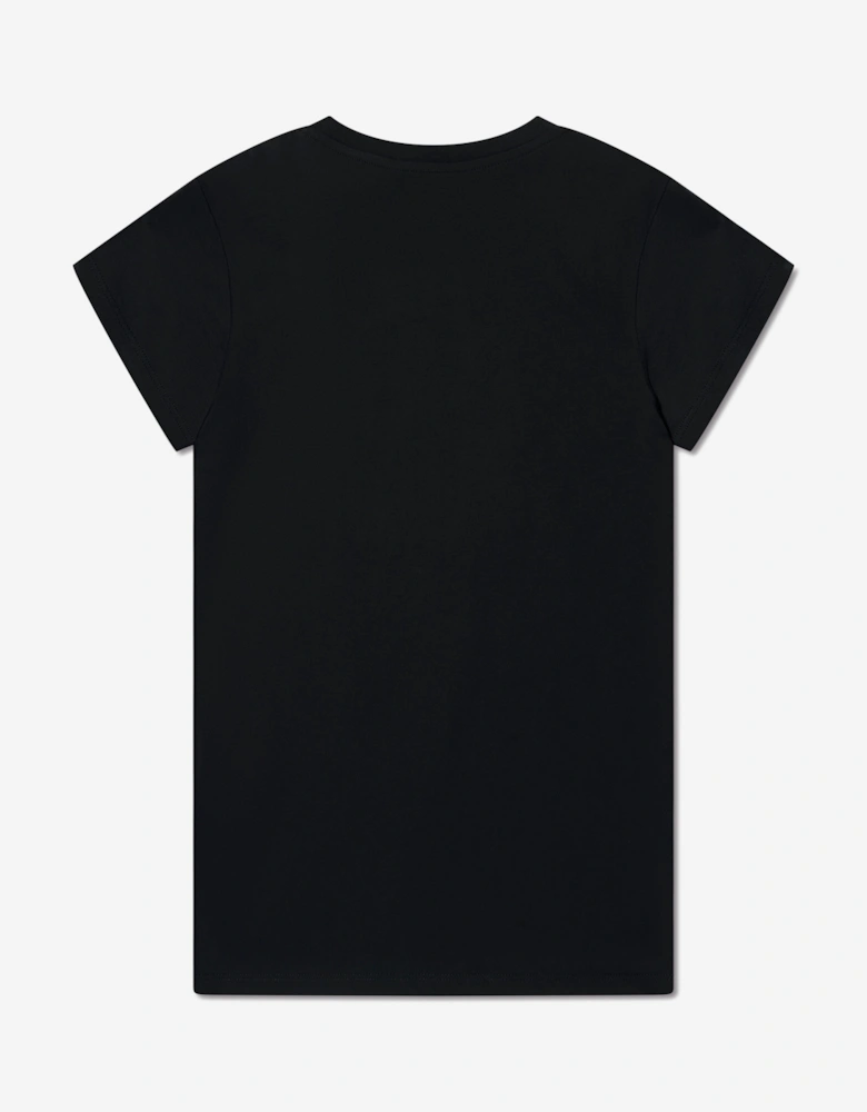 Enfant Girls Logo T-Shirt Dress in Black