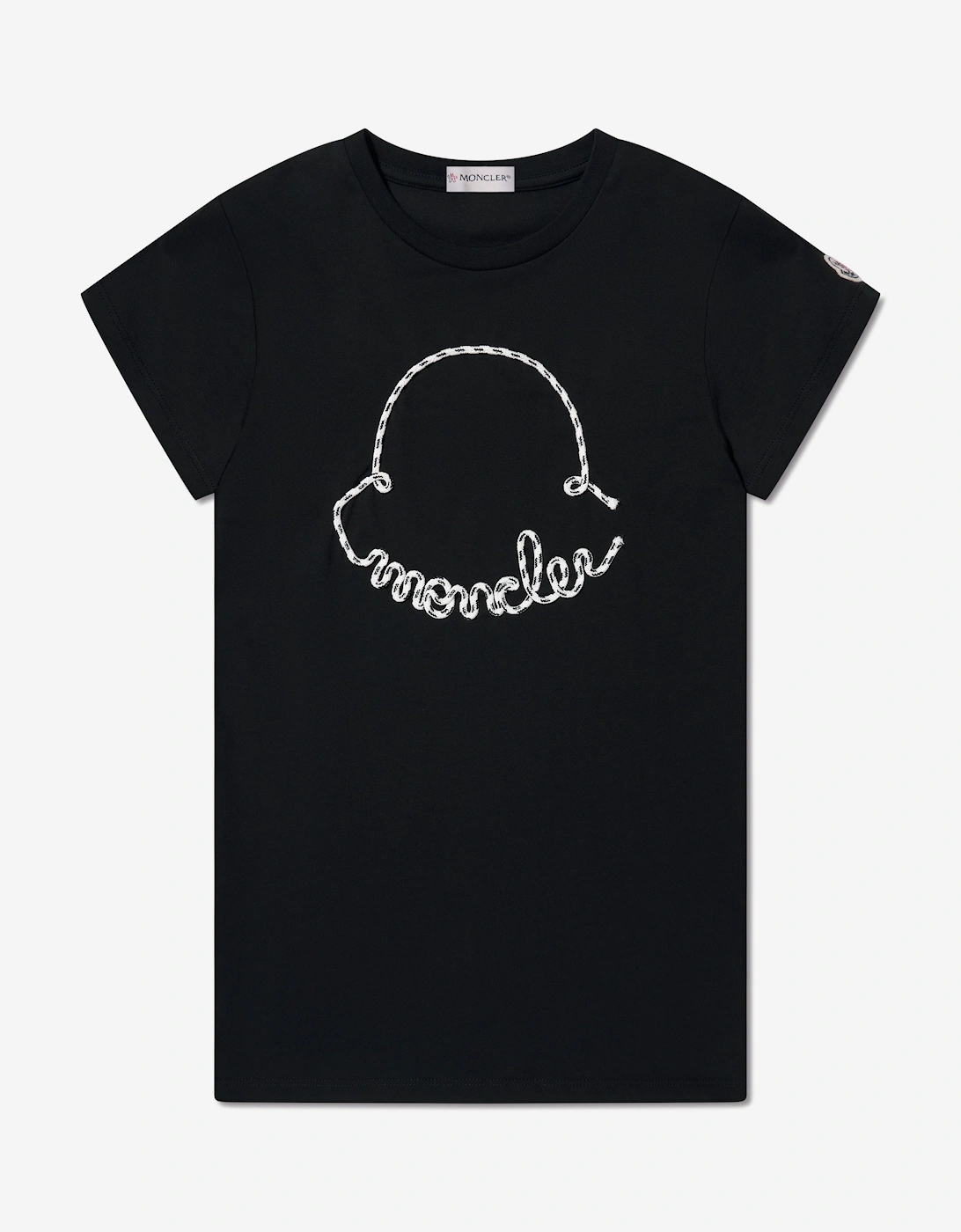 Enfant Girls Logo T-Shirt Dress in Black, 5 of 4