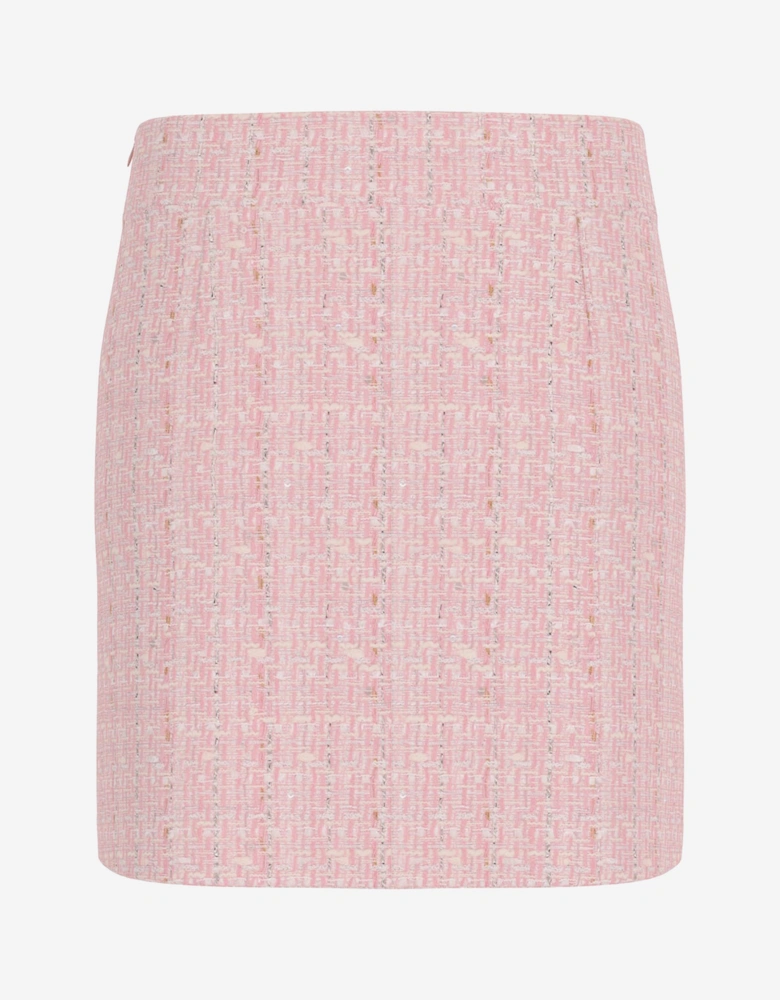Girls Tweed Mini Skirt in Pink