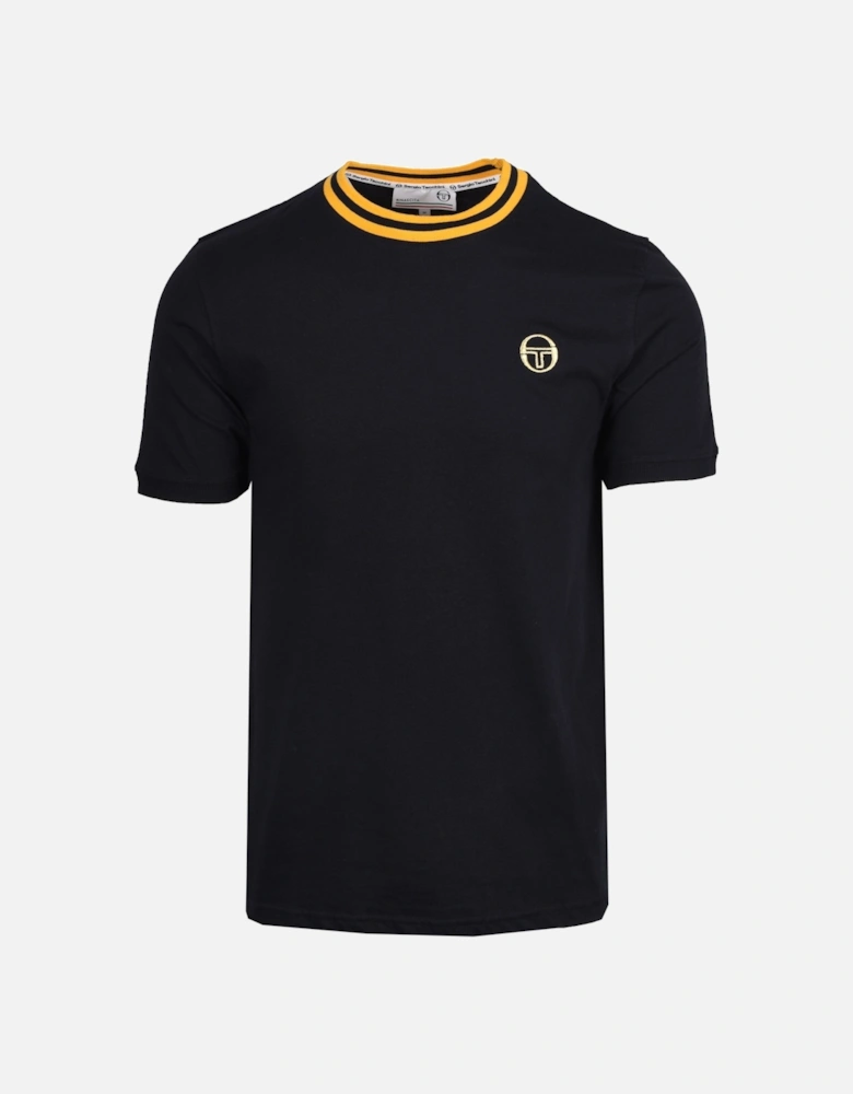 Rainer T-Shirt Maritime Black/Old Gold