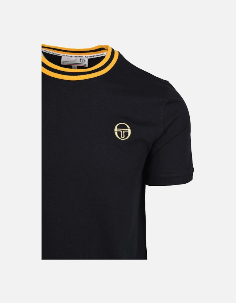 Rainer T-Shirt Maritime Black/Old Gold
