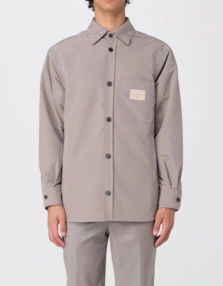 Regular Fit Shirt with Patch Pocket and Long Sleeves
