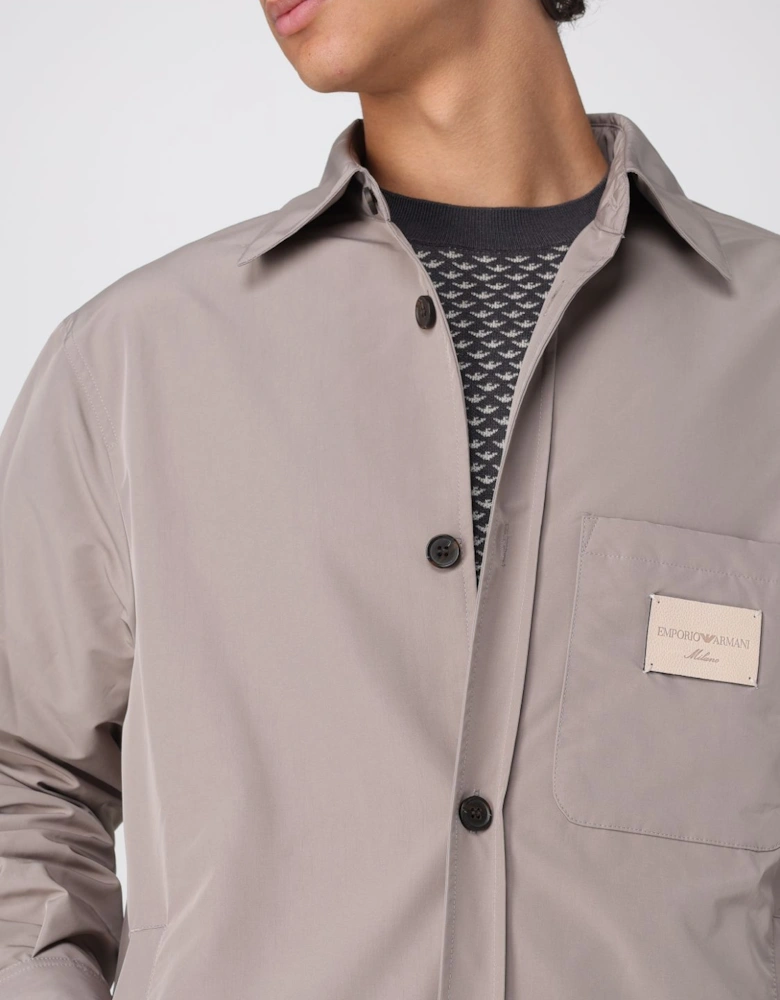 Regular Fit Shirt with Patch Pocket and Long Sleeves