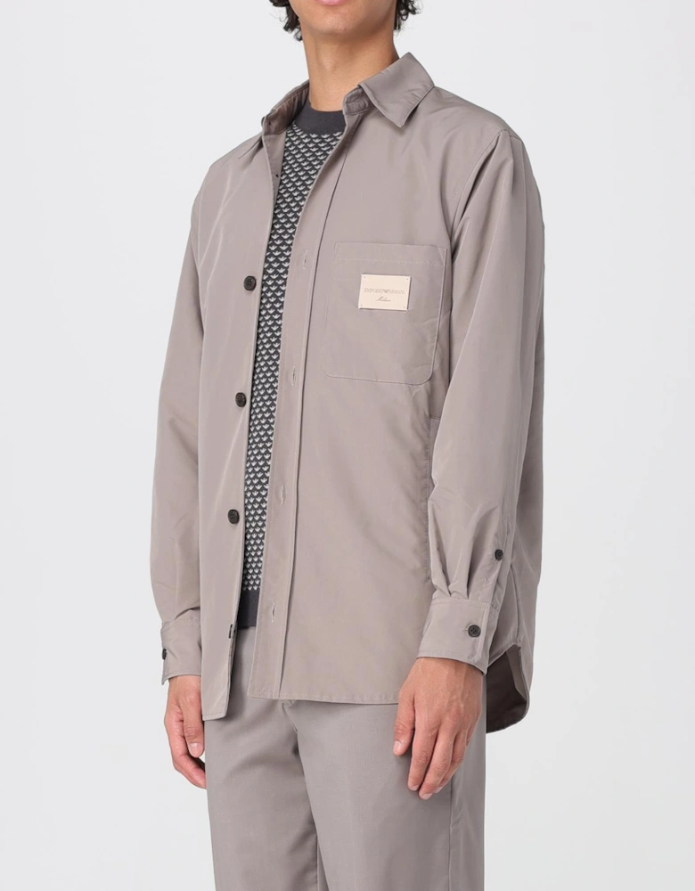Regular Fit Shirt with Patch Pocket and Long Sleeves