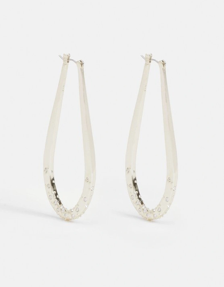 Crystal Sprinkle Loop Earrings
