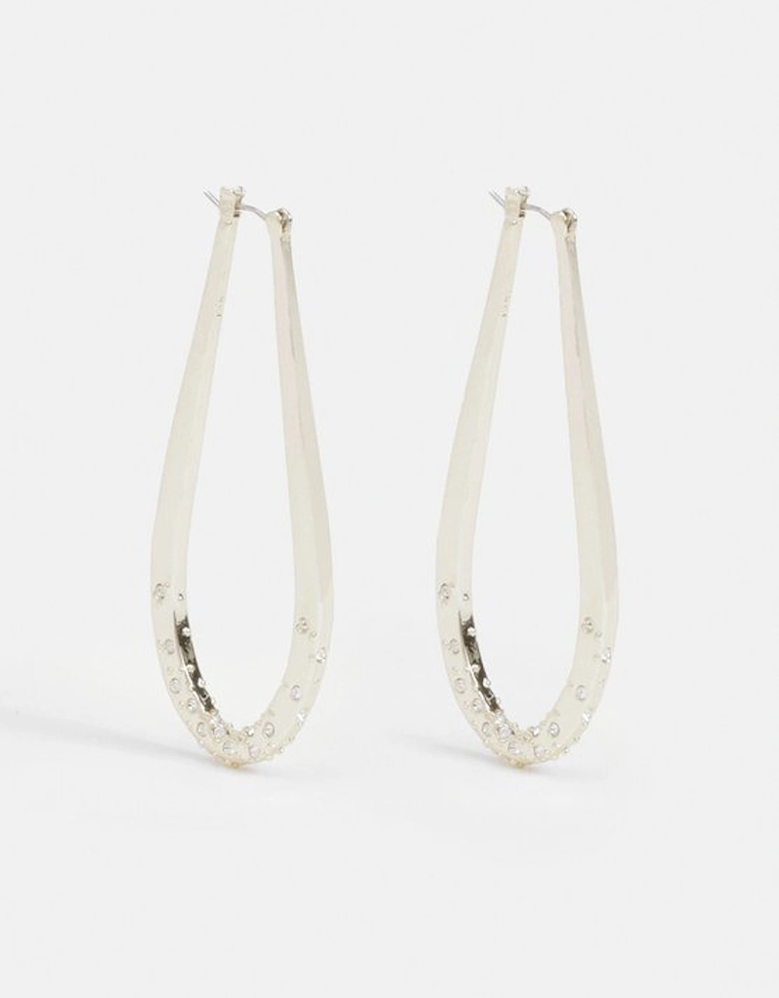 Crystal Sprinkle Loop Earrings