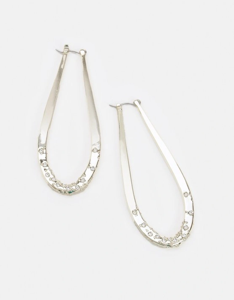 Crystal Sprinkle Loop Earrings