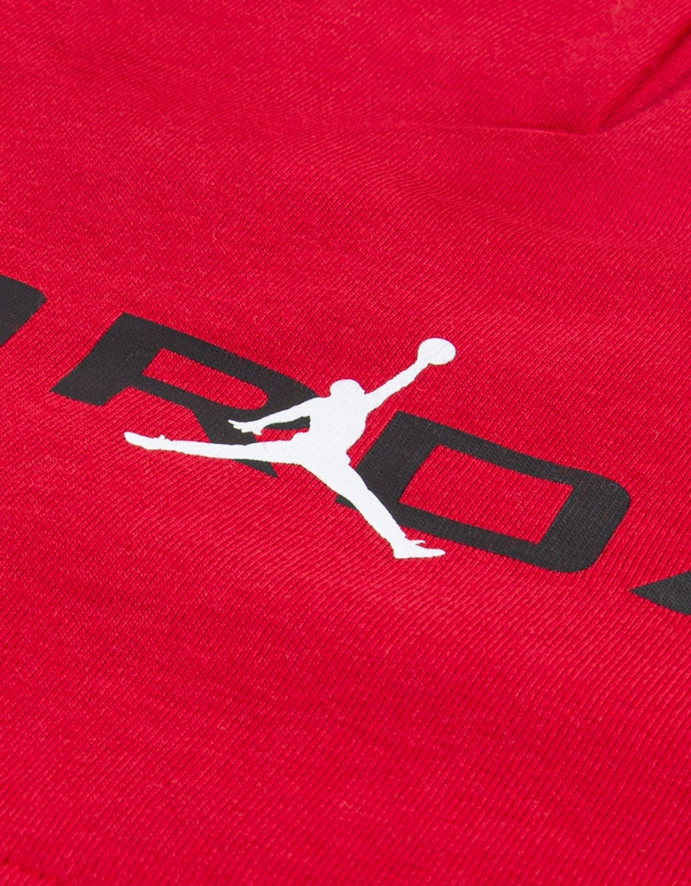 Boys MJ Stretch HBR Fleece Shorts in Red
