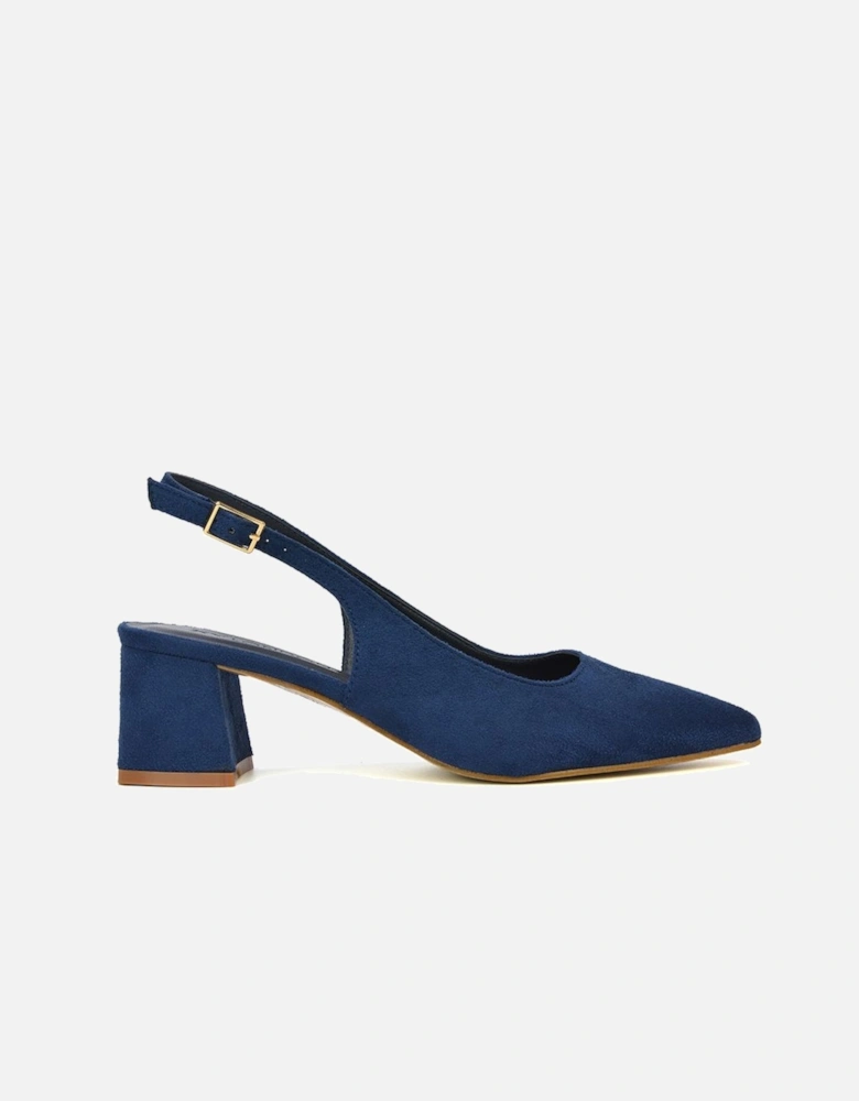 'Becky' Pointed Toe Slingback Court Shoe Heels