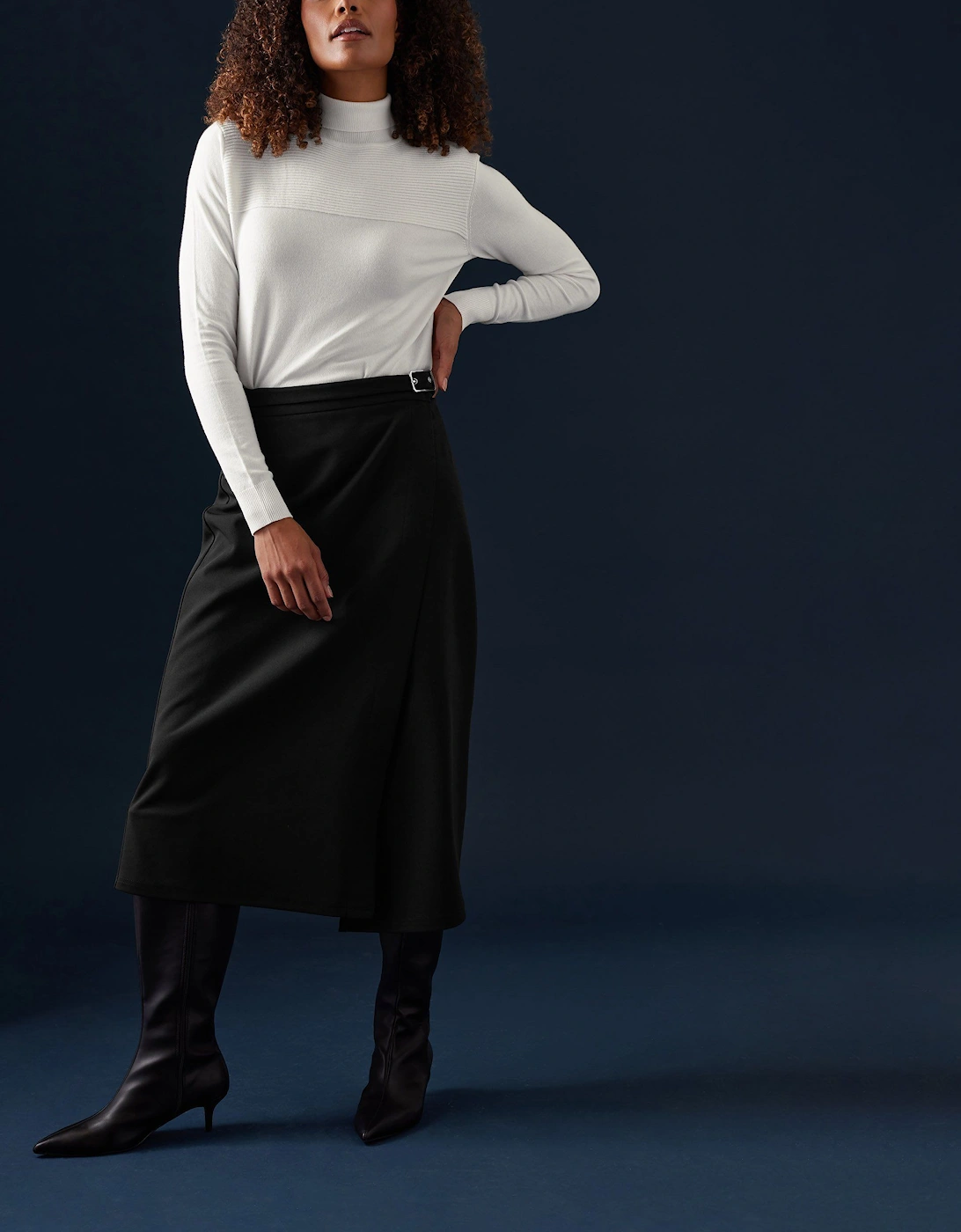 Buckle Detail Midi Skirt, 2 of 1