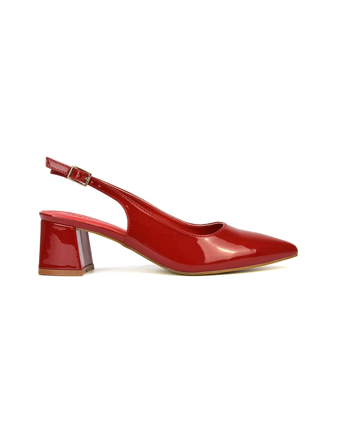 'Becky' Pointed Toe Slingback Court Shoe Heels, 2 of 1