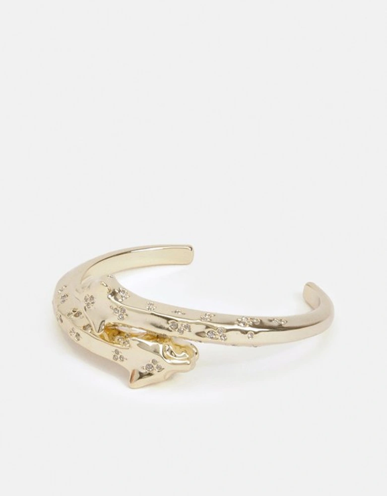 14kt Gold Plated Leopard Cuff