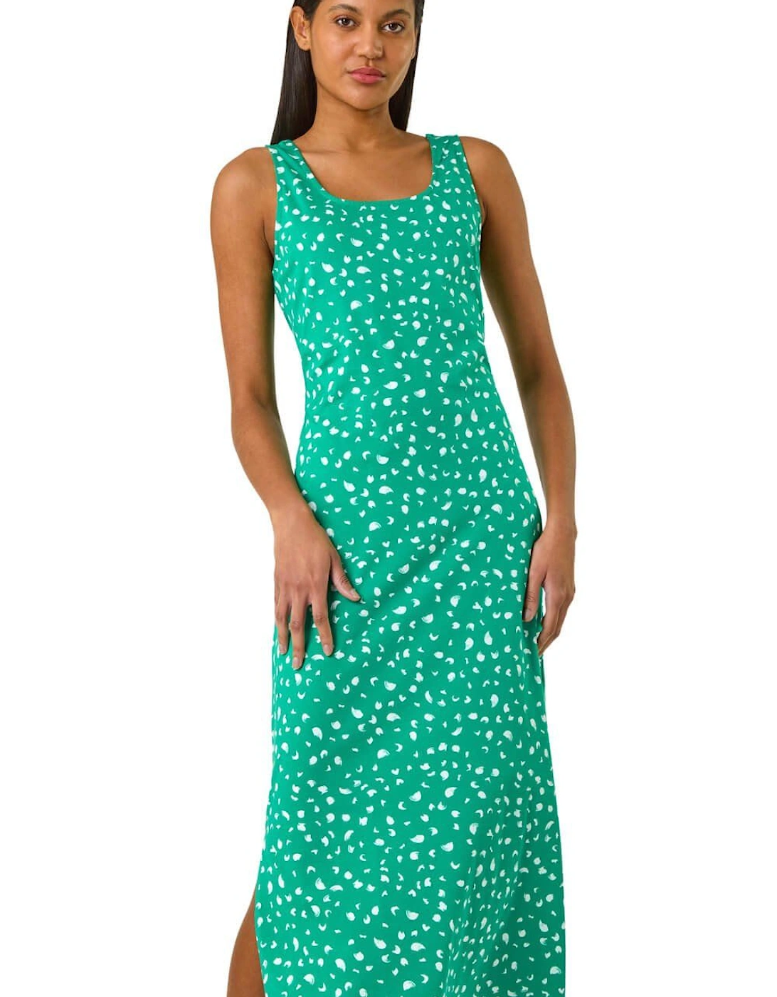 Cotton Speckled Print Midi Dress, 2 of 1