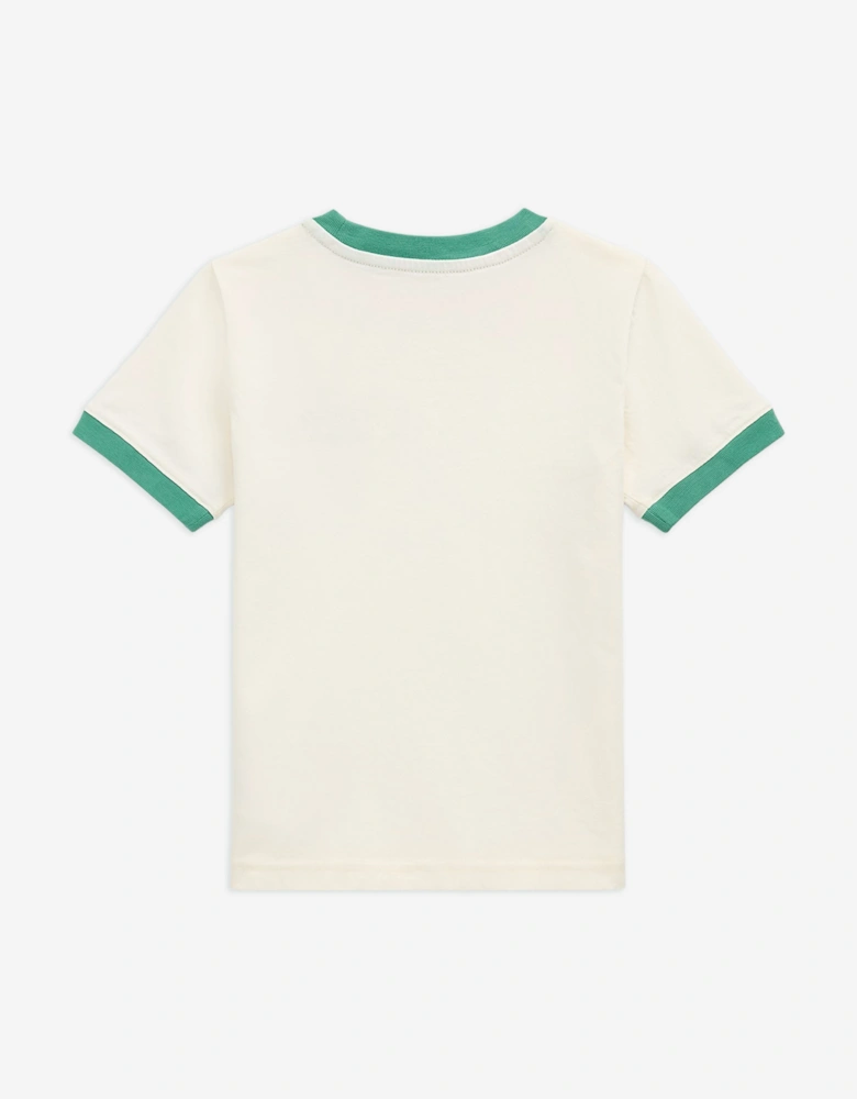 Boys Polo T-Shirt in Ivory