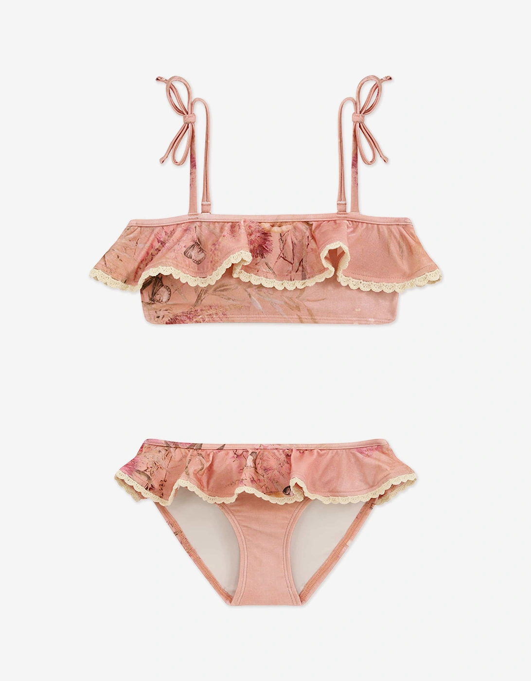 Girls Cascadian Trim Bikini in Pink, 5 of 4