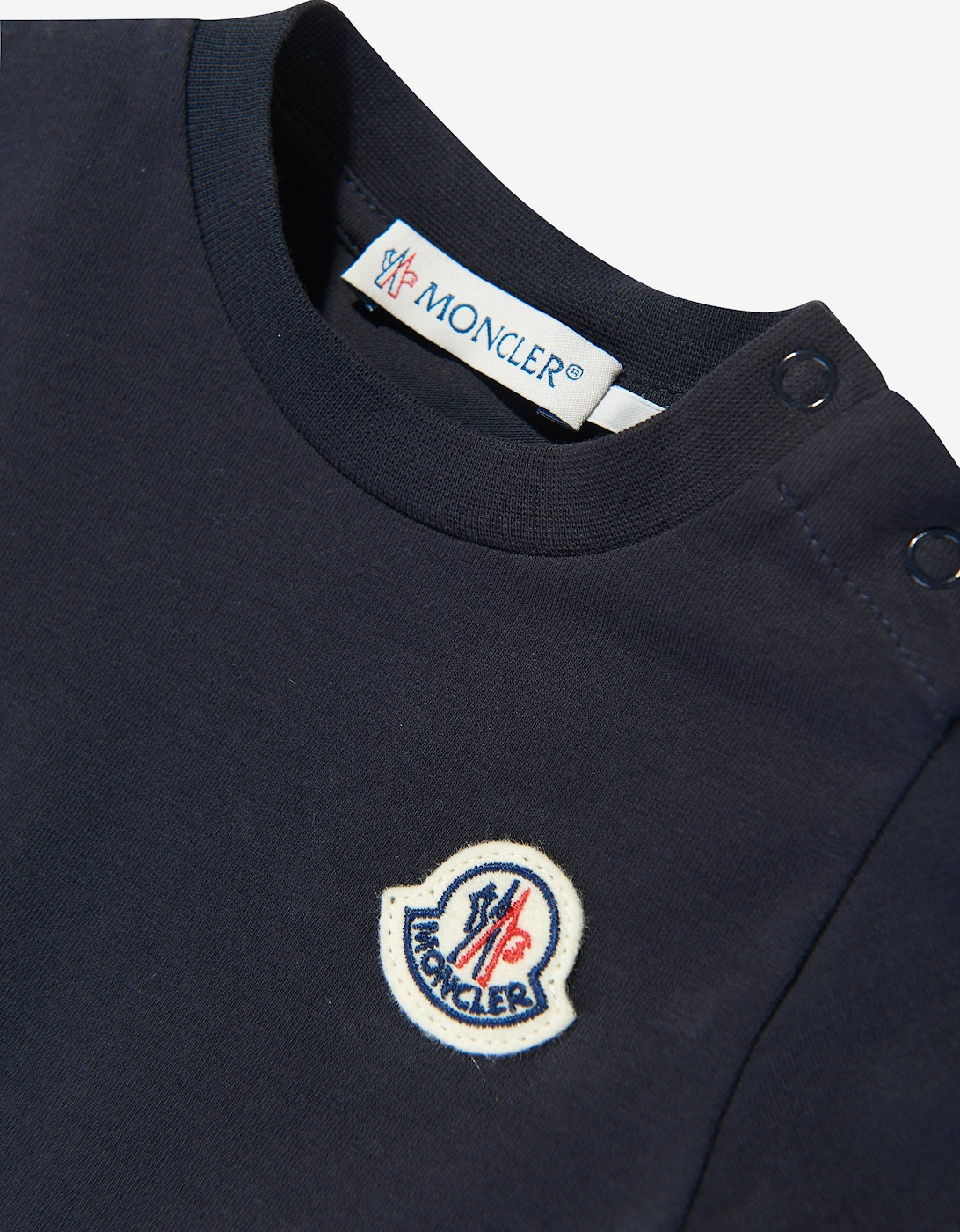 Baby Girls Logo Ruffle Dress in Navy