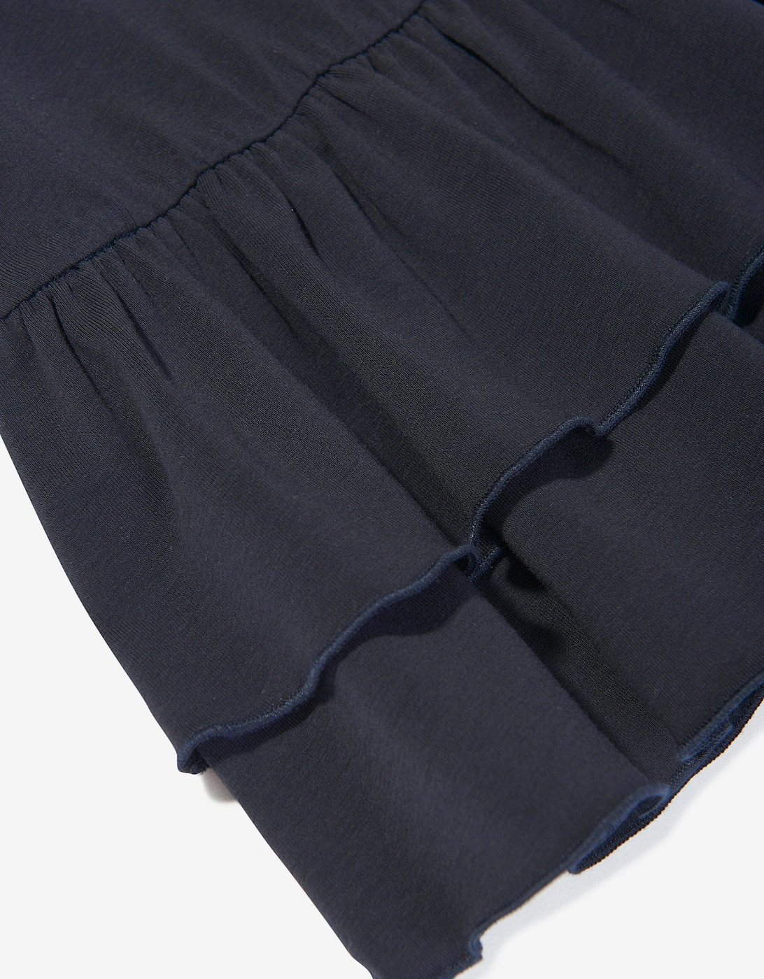 Baby Girls Logo Ruffle Dress in Navy