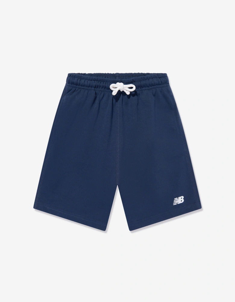 Boys French Terry Small Logo Shorts in Navy