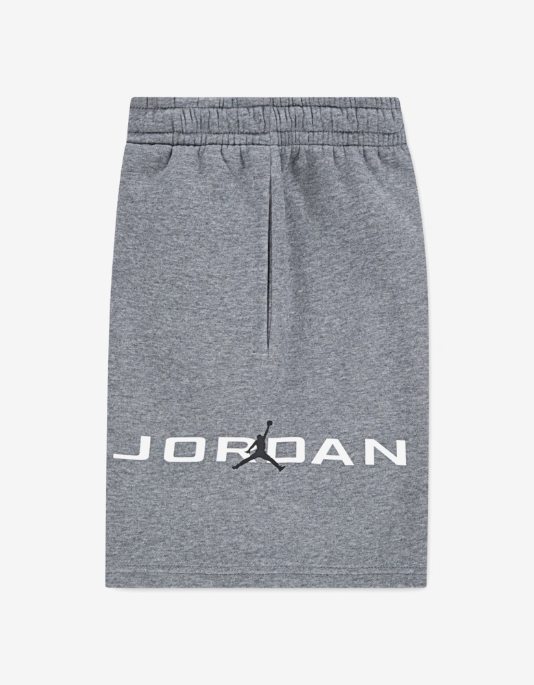 Boys MJ Stretch HBR Fleece Shorts in Grey